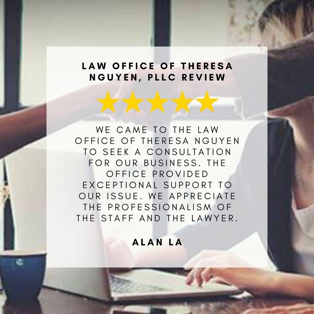 5-Star Law Firm Review - Renton, WA - Google My Business Alan La