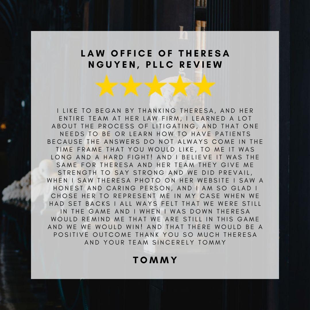 5-Star Law Firm Review - Renton, WA - Google My Business Tommy