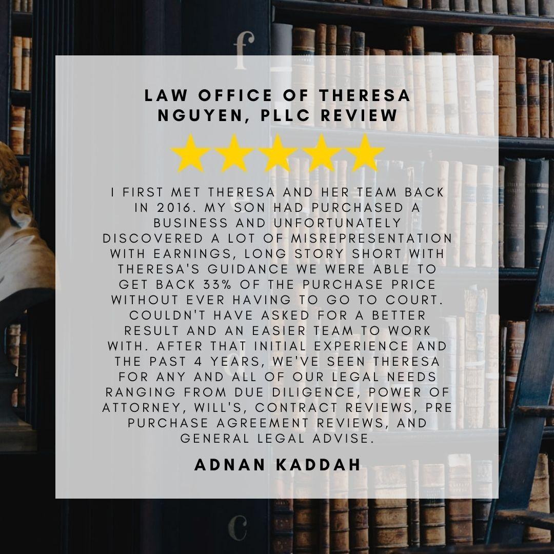 5-Star Law Firm Review - Renton, WA - Google My Business Adnan Kaddah